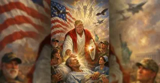 এআই ছবিতে যিশুর বেশে ট্রাম্প